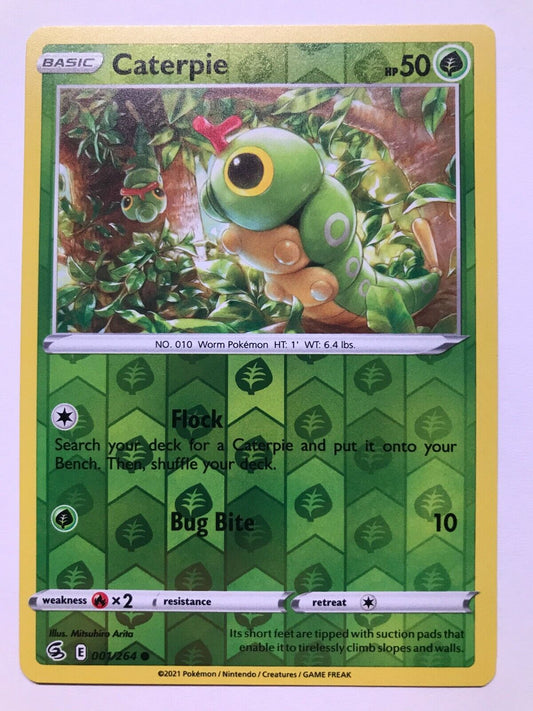 Caterpie 001/264 - Common Reverse Holo - Pokemon Fusion Strike