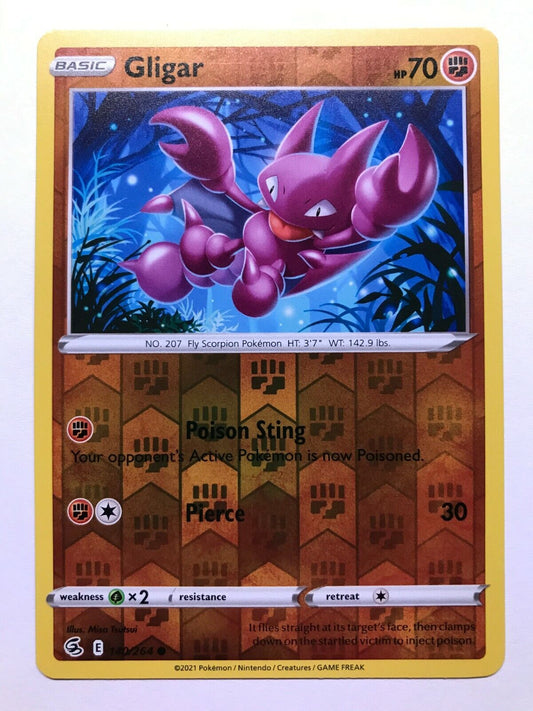 Gligar 140/264 - Common Reverse Holo - Pokemon Fusion Strike
