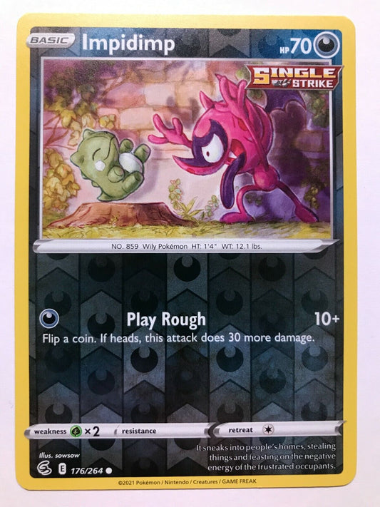 Impidimp - 176/264 - Common Reverse Holo - Pokemon Fusion Strike