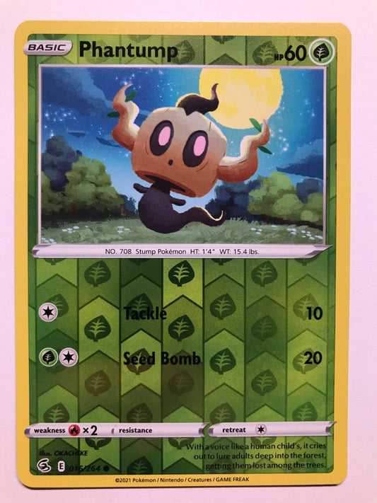 Phantump 016/264 - Common Reverse Holo - Pokemon Fusion Strike