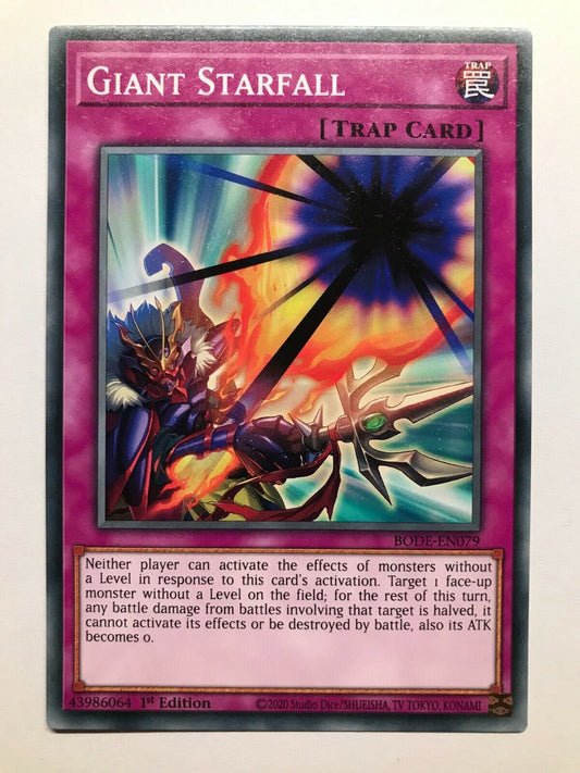 Giant Starfall - BODE-EN079 - Common - 1st Edition - YuGiOh