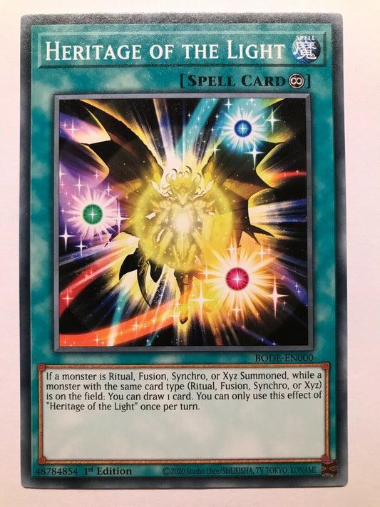 Heritage Of The Light - BODE-EN000 - Common - 1st Edition - YuGiOh