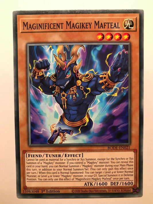Maginificent Magikey Mafteal - BODE-EN021 - Common - 1st Edition - YuGiOh