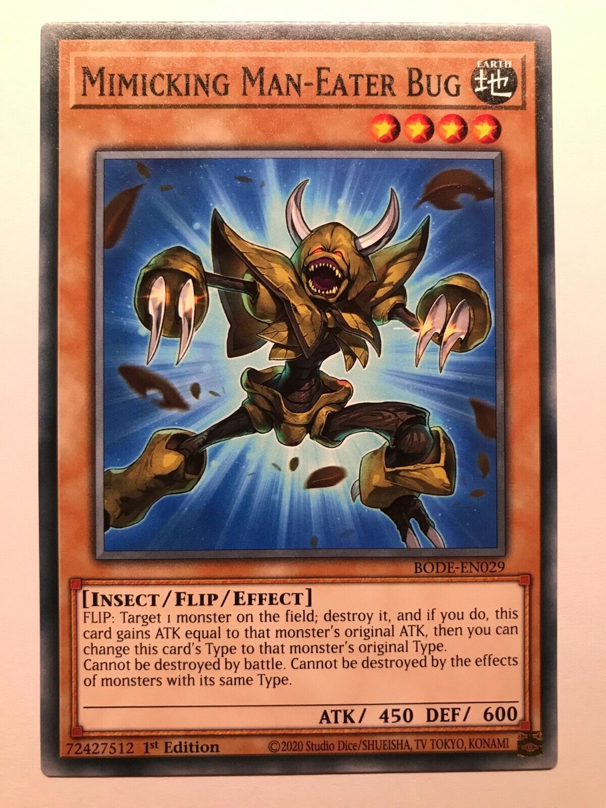 Mimicking Man-Eater Bug - BODE-EN029 - Common - 1st Edition - YuGiOh