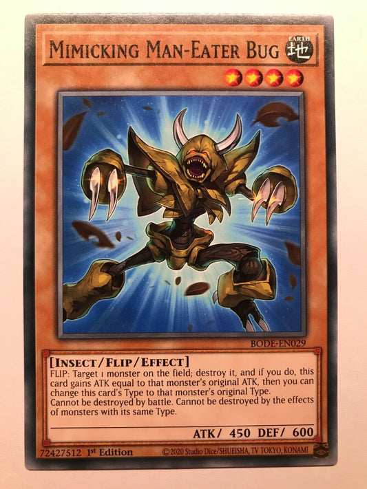 Mimicking Man-Eater Bug - BODE-EN029 - Common - 1st Edition - YuGiOh