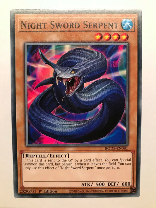 Night Sword Serpent - BODE-EN081 - Common - 1st Edition- YuGiOh