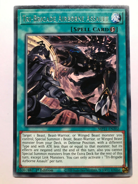 Tri-Brigade Airborne Assault - MP21-EN202 - Rare - 1st Edition - YuGiOh