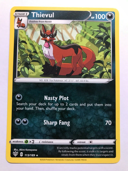 Thievul - 113/189 - Rare - Pokemon Darkness Ablaze