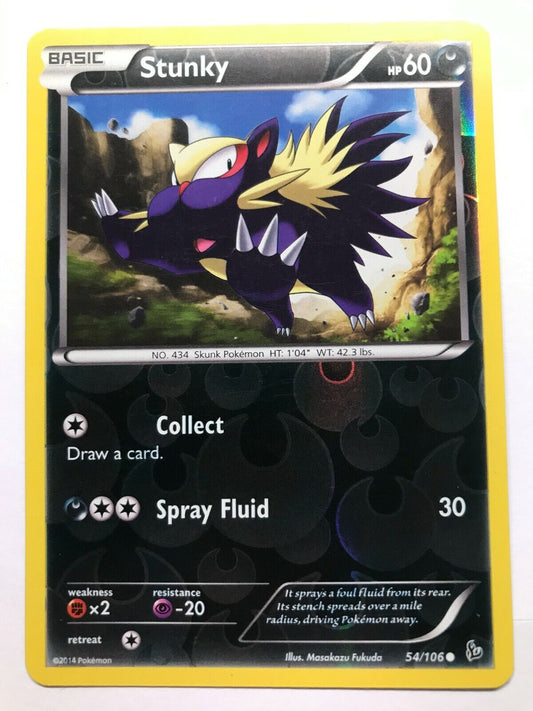 Stunky - 54/106 - Common Reverse Holo XY FlashFire