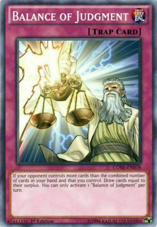 Balance of Judgment - CORE-EN078 - Common - 1st Edition - YuGiOh