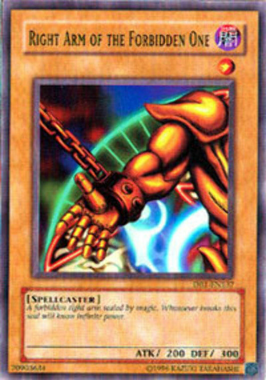 Right Arm of the Forbidden One - DB1-EN137 - Unlimited Edition - YuGiOh LP