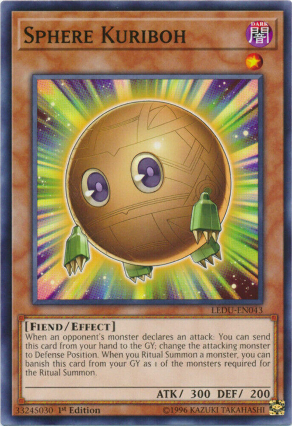 Sphere Kuriboh - LEDU-EN043 - Common - 1st Edition - YuGiOh