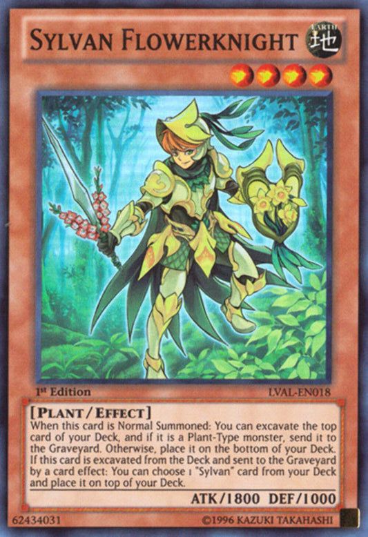Sylvan Flowerknight - LVAL-EN018 - Super Rare - Unlimited Edition - YuGiOh