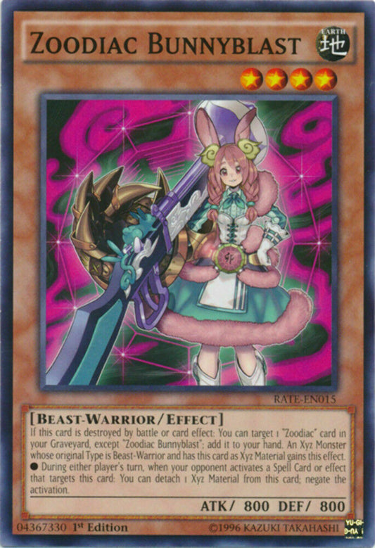 Zoodiac Bunnyblast - RATE-EN015 - Common - 1st Edition - YuGiOh