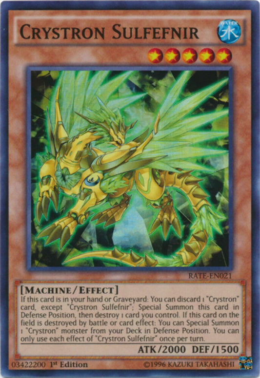 Crystron Sulfefnir - RATE-EN021 - Super Rare - 1st Edition - YuGiOh