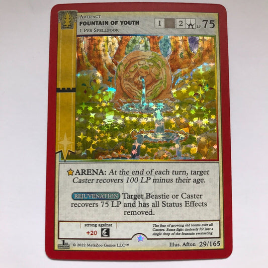 Fountain Of Youth 29/165 - Rare Full Holo - MetaZoo Wilderness 1st Edition