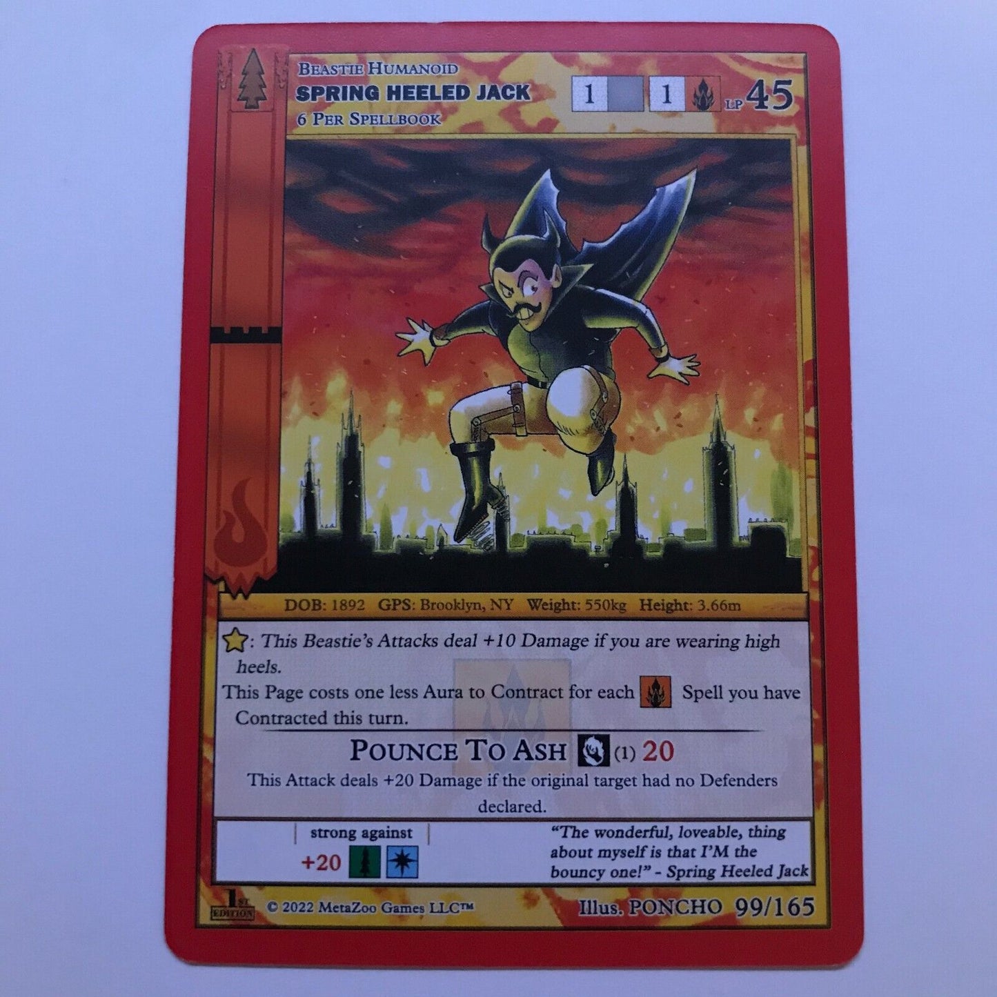 Spring Heeled Jack 4/13 - Release Event Deck - MetaZoo Wilderness 1st Edition