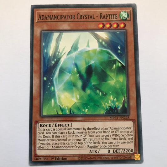 Adamancipator Crystal - Raptite - MP21-EN228 - Common - 1st Edition - YuGiOh