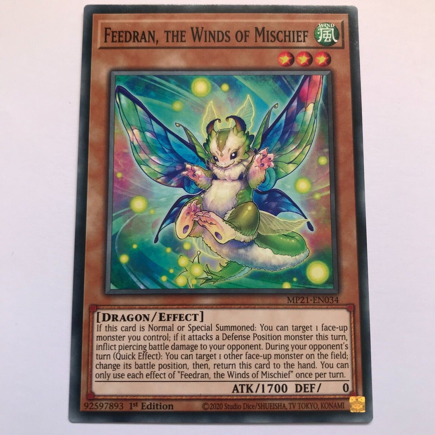 Feedran, The Winds Of Mischief - MP21-EN034 - Common - 1st Edition - YuGiOh
