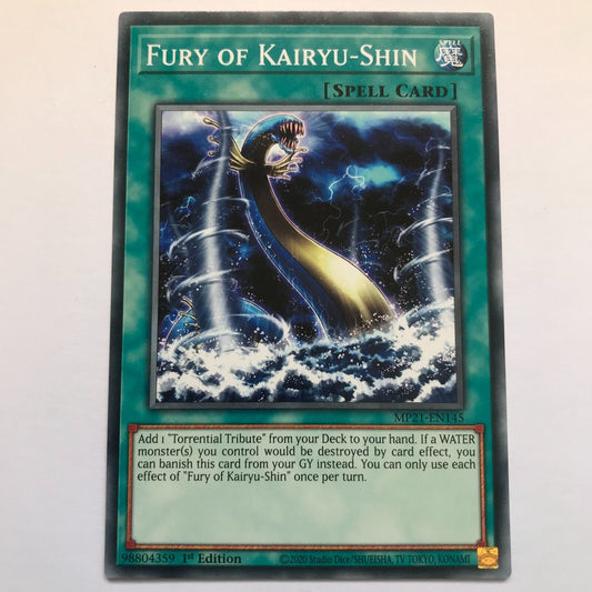Fury Of Kairyu-Shin - MP21-EN145 - Common - 1st Edition - YuGiOh