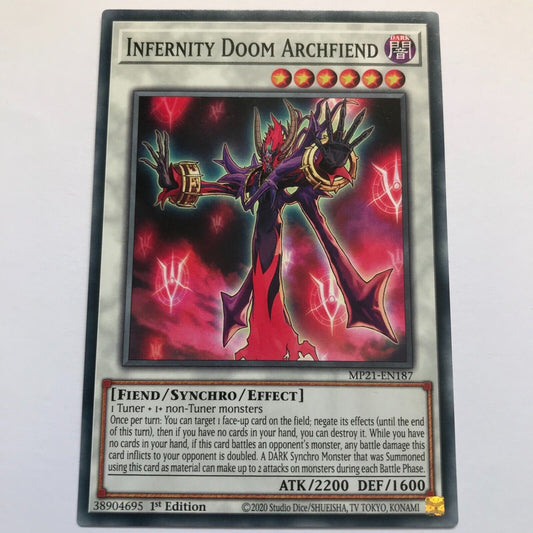 Infernity Doom Archfiend - MP21-EN187 - Common - 1st Edition - YuGiOh