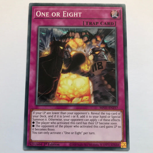 One Or Eight - MP21-EN217 - Common - 1st Edition - YuGiOh