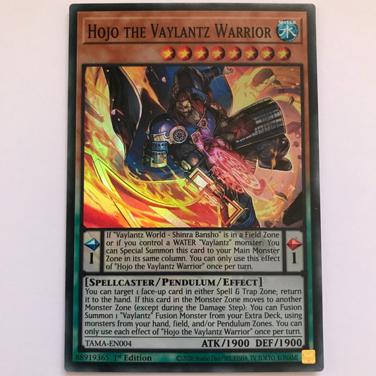 Hojo The Vaylantz Warrior - TAMA-EN004 - Super Rare - 1st Edition - YuGiOh