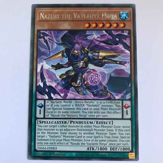 Nazuki The Vaylantz Ninja - TAMA-EN003 - Rare - 1st Edition - YuGiOh