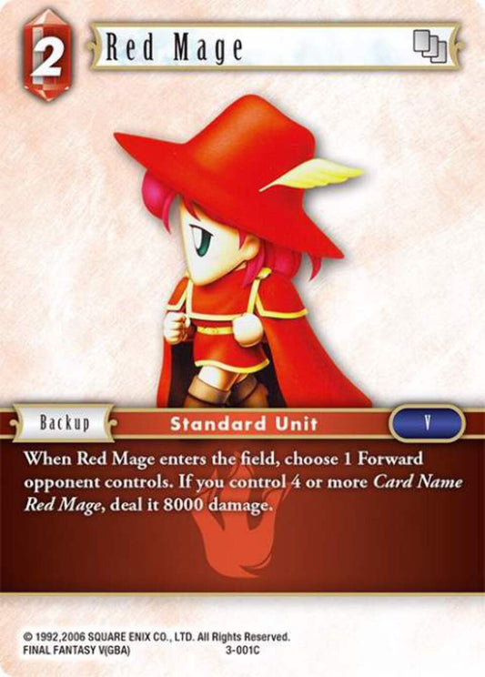 Red Mage - 3-001C OPUS 3 Final Fantasy TCG