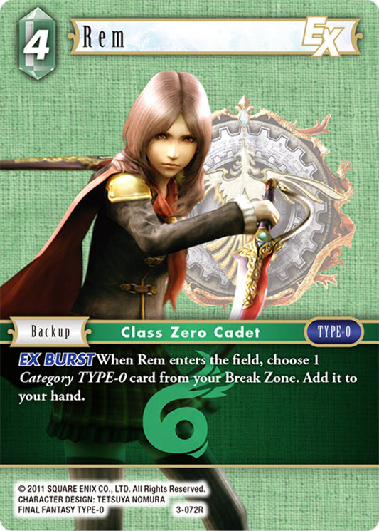 Rem (Alt Art) - 3-072R OPUS 3 Final Fantasy TCG