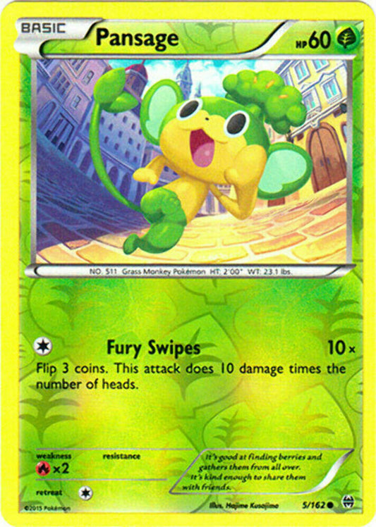 Pansage - 5/162 - Common - Reverse Holo BREAKThrough