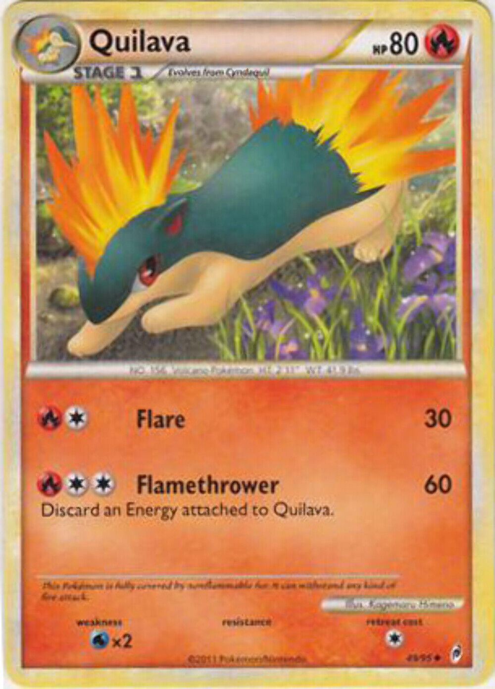 Quilava - 49/95 - Uncommon - Reverse Holo - Pokemon Call of Legends