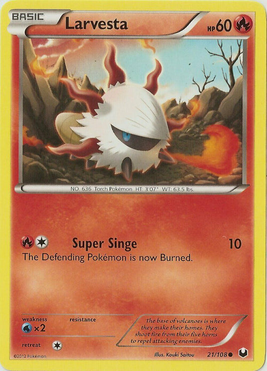 Larvesta - 21/108 - Common - Pokemon Dark Explorers
