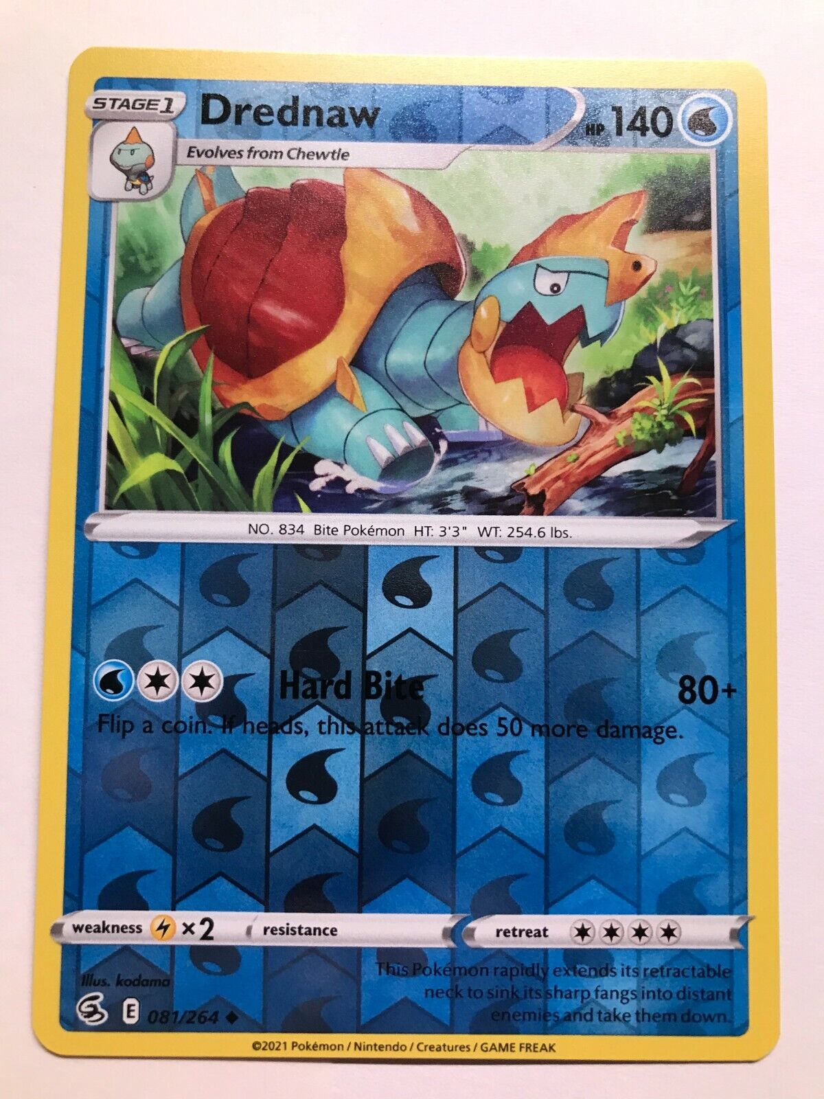 Drednaw - 081/264 - Uncommon Reverse Holo - Pokemon Fusion Strike