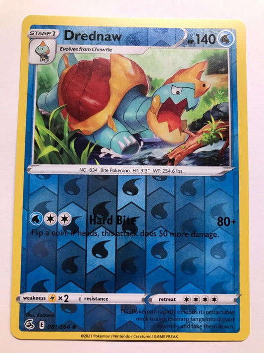 Drednaw - 081/264 - Uncommon Reverse Holo - Pokemon Fusion Strike