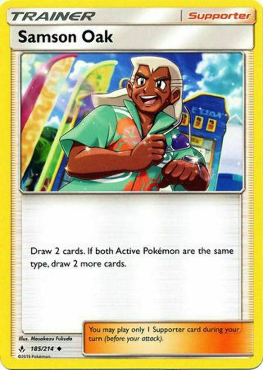 Samson Oak - 185/214 - Uncommon - Pokemon Unbroken Bonds