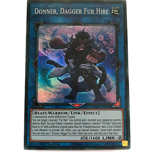 Donner, Dagger Fur Hire - DABL-EN049 - Super Rare - 1st Ed - YuGiOh