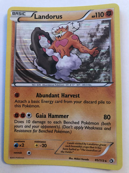 Landorus 85/113 Rare Holo - Pokemon Legendary Treasures