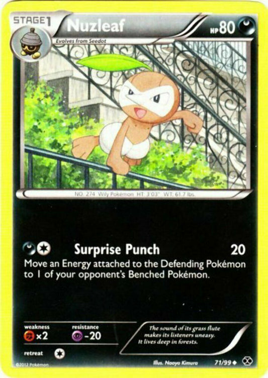 Nuzleaf - 71/99 - Uncommon - Reverse Holo - Pokemon Next Destinies