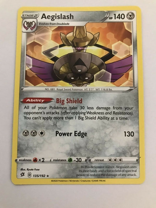 Aegislash 135/192 Rare Sword And Shield Rebel Clash