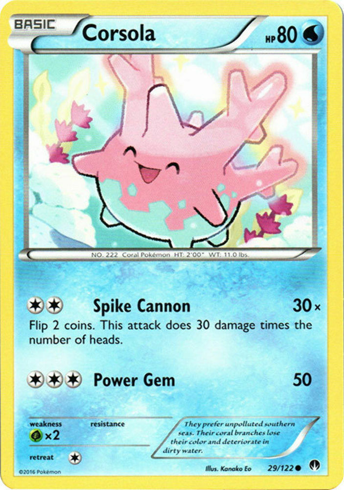 Corsola - 29/122 - Common - Pokemon BREAKPoint