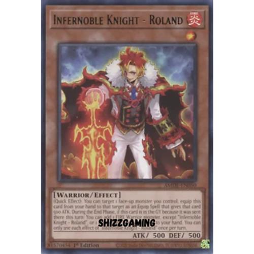 Infernoble Knight - Roland - AMDE-EN050 - Rare - 1st Edition - YuGiOh
