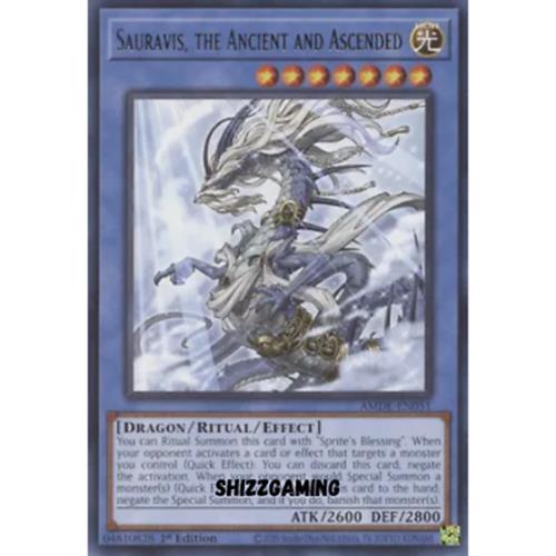 Sauravis, the Ancient and Ascended - AMDE-EN051 - Rare - 1st Edition - YuGiOh