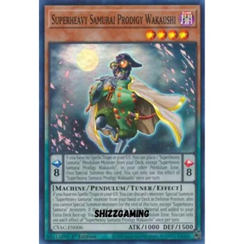 Superheavy Samurai Prodigy Wakaushi - CYAC-EN006 - Super Rare - 1st Ed - YuGiOh