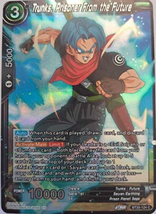 Trunks, Prisoner From The Future - BT20-124 C - Foil - Dragonball TCG
