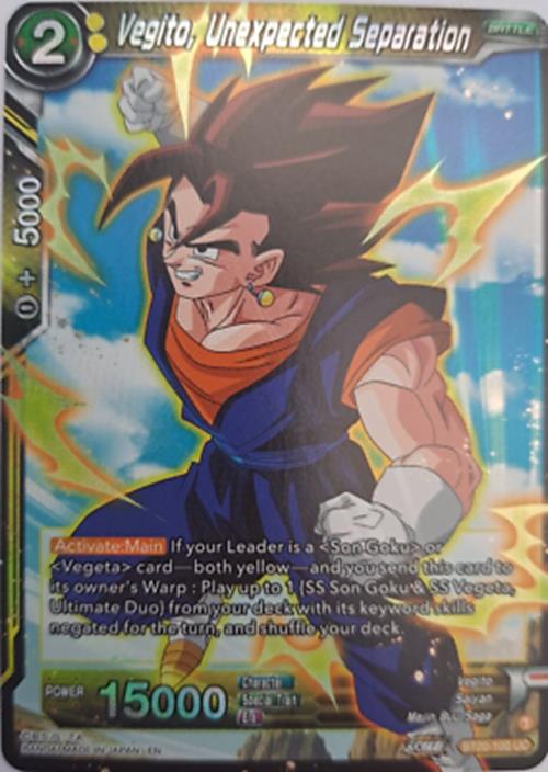 Vegito, Unexpected Separation - BT20-100 UC - Foil - Dragonball TCG