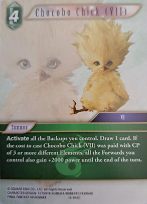 Chocobo Chick (VII) 16/046C - OPUS 16 Final Fantasy TCG