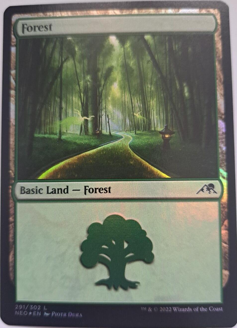Forest (291) - Foil - Kamigawa: Neon Dynasty - MTG