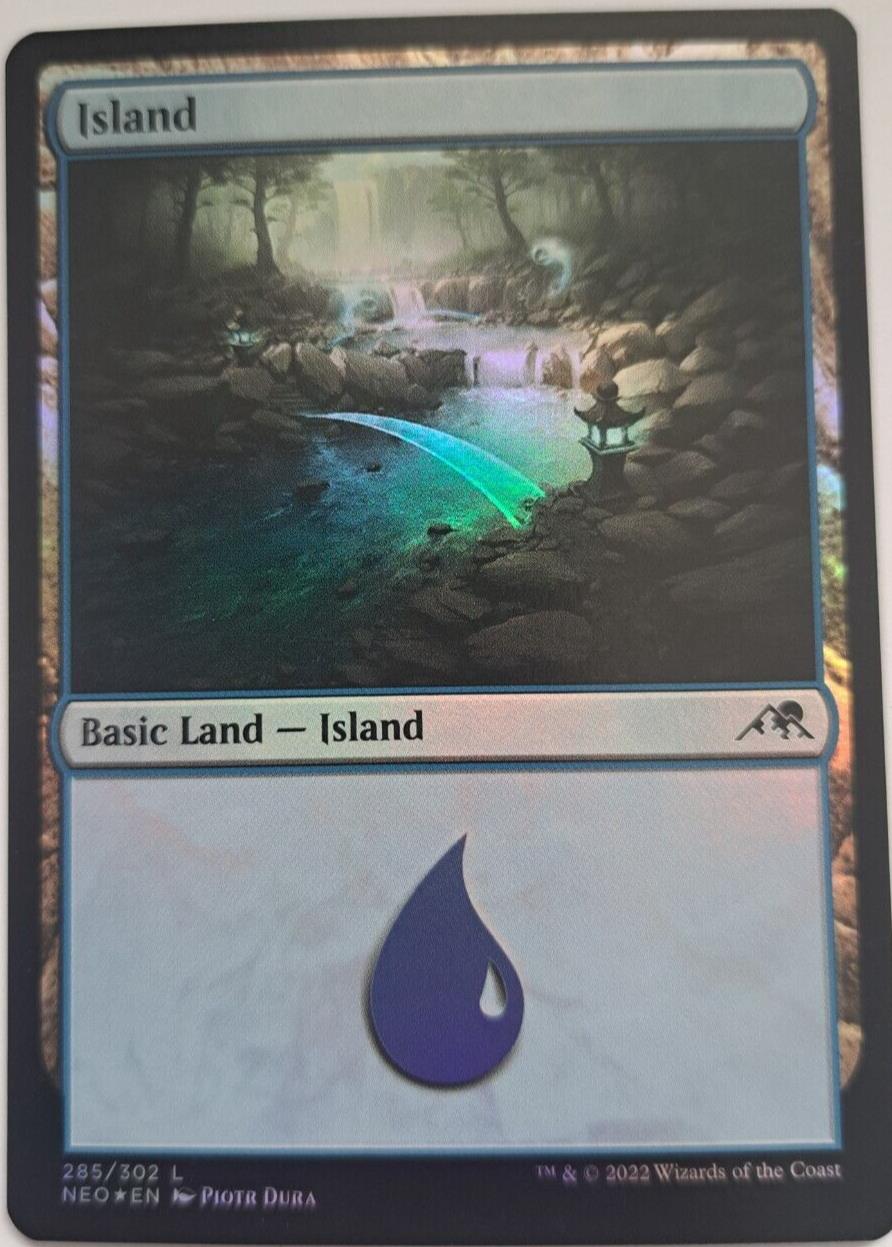 Island (285) - Foil - Kamigawa: Neon Dynasty - MTG