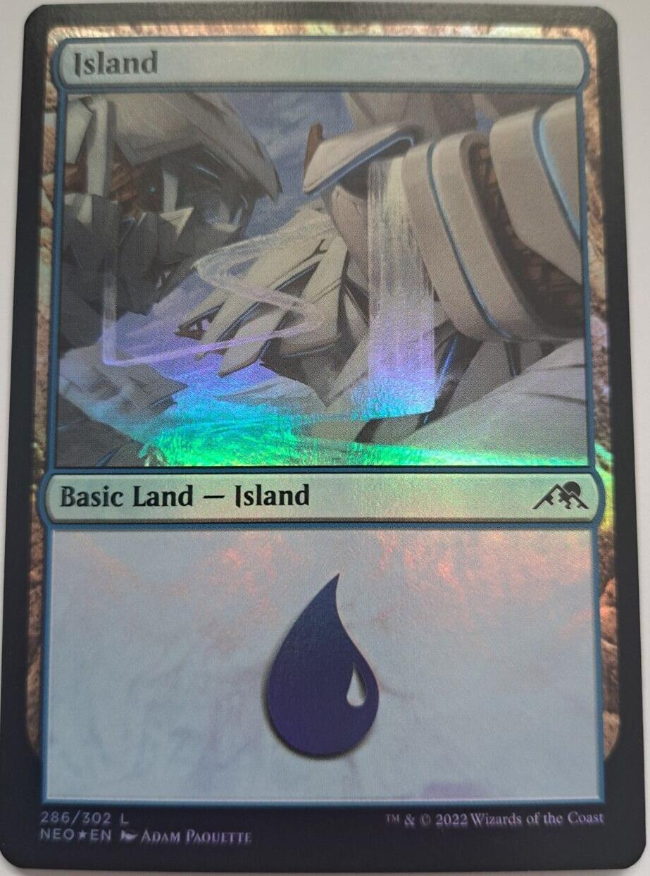 Island (286) - Foil - Kamigawa: Neon Dynasty - MTG